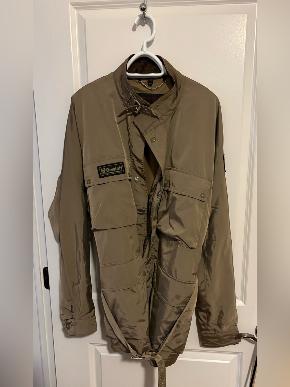 Belstaff Trialmaster XL500 Men’s Motorcycle Jacket Canvas Neutral, Size US 48/XL